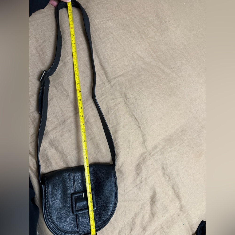 Talbots Black pebbled Leather elegant Crossbody Bag - Picture 15 of 16